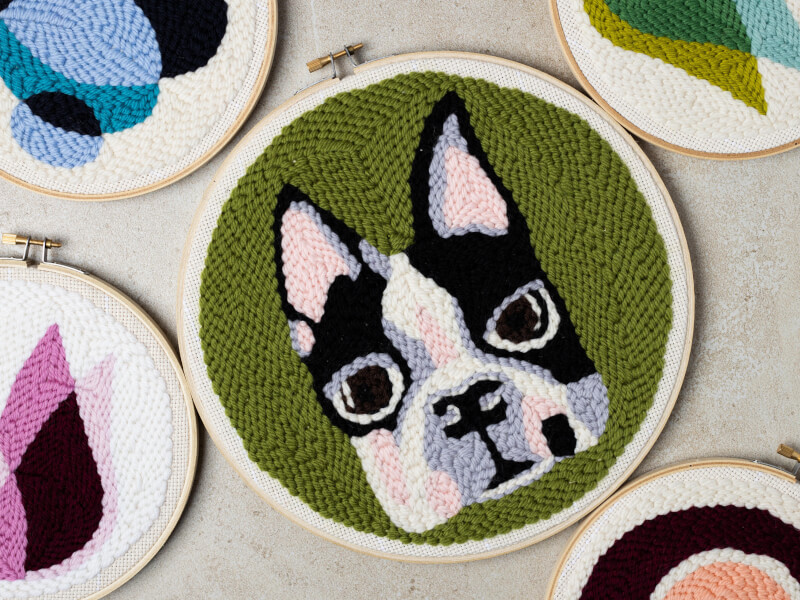 DIY punch needle dog